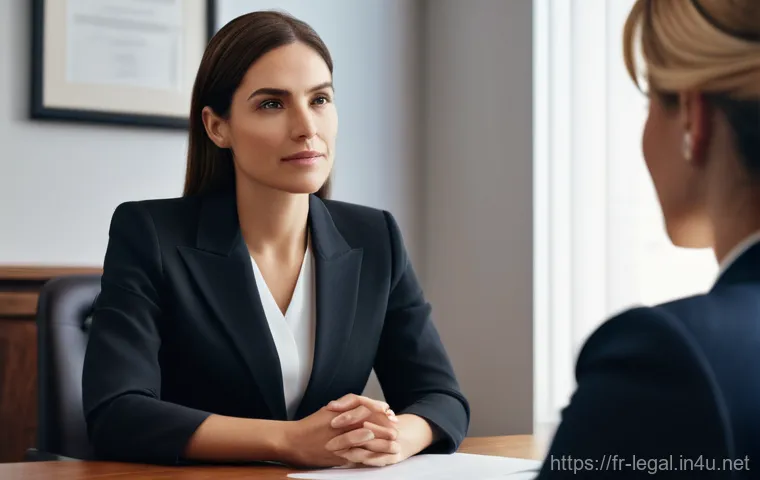 법률자문가의 경력 체크리스트 - **Prompt: Empathetic Legal Counsel in a Modern Office**
A highly detailed, professional image of...