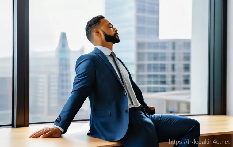 법률 자문가의 효율적 업무 관리 - **Image Prompt 1: The Modern Attorney's Command Center**
    A wide shot of a brightly lit, modern l...