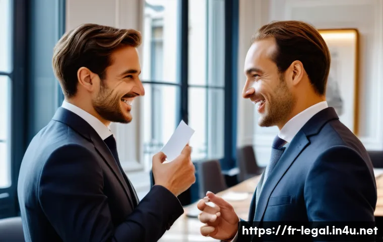 법률 자문가로서의 네트워킹 팁 - A professional French legal networking event in Paris, featuring well-dressed lawyers engaging in si...